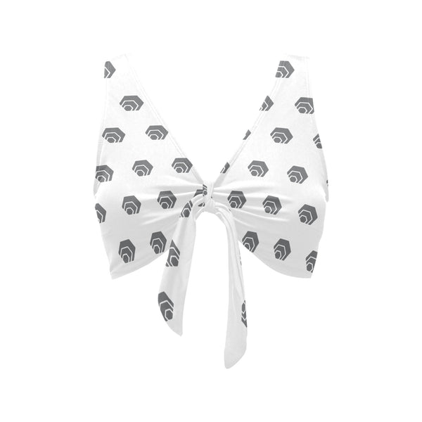 Hex Grey Chest Bowknot Bikini Top