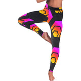 Hex Black Tapered All-Over Low Rise Leggings