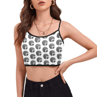 Future 3d WHT Women's Spaghetti Strap Crop Top