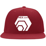 HexDotCom Embroidered Flat Bill Twill Flexfit Cap 6297F