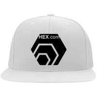 HexDotCom Embroidered Flat Bill Twill Flexfit Cap 6297F