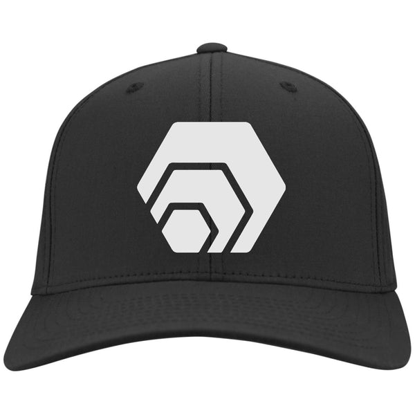 Hex White Logo Embroidered FlexFit Twill Baseball Cap C813
