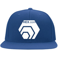 HexDotCom Embroidered Flat Bill Twill Flexfit Cap 6297F