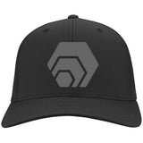 Hex Grey Logo Embroidered FlexFit Twill Baseball Cap C813