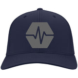 Pulse Logo Grey Embroidered FlexFit Twill Baseball Cap C813