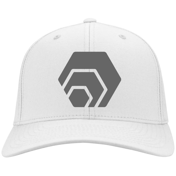 Hex Grey Logo Embroidered FlexFit Twill Baseball Cap C813