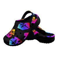 Hex Pulse Combo Black Custom Print Adults Clogs