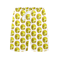 Time 3D 2 WHT Men's Mid-Length Beach Shorts