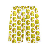 Time 3D 2 WHT Men's Mid-Length Beach Shorts