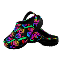 Hex PulseX Pulse Black Custom Print Adults Clogs