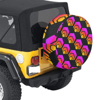 Hex Black Spare Tire Cover (Large)(17")
