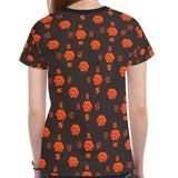 5555 Orange Women's All Over Print Mesh Cloth T-shirt