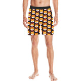 Shiba Inu Black Men's Mid-Length Pajama Shorts