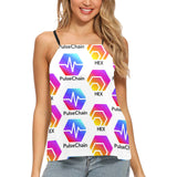 Hex Pulse TEXT Women's Loose Fit Adjustable Halter Neck Tank Top