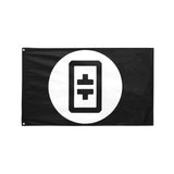 Theta Logo Black Flag (59" x 35") - Crypto Wearz