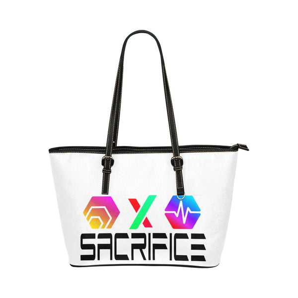 Sacrifice Black Leather Tote Bag