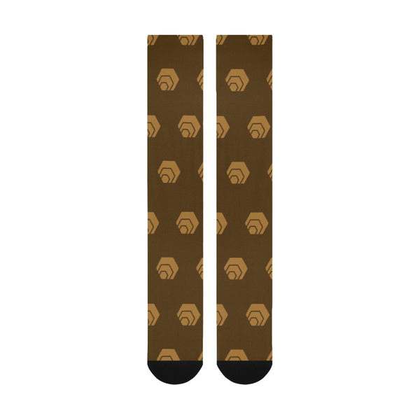 Hex Brown & Tan Over-The-Calf Socks