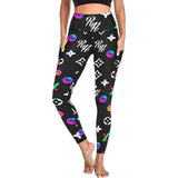 RH HPX Color White All Over Print High Waist Leggings with Pockets