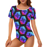 Pulse Black Women's Short Sleeve Bodysuit