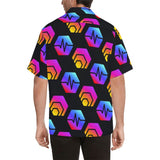 Hex Pulse Combo Black Men's All Over Print Hawaiian Shirt