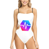 Pulse Logo Women Cut Out Sides One Piece Swimsuit