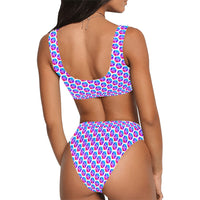 Pulses Small Sport Top & High-Waisted Bikini Swimsuit