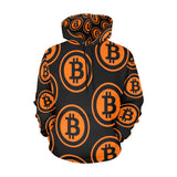 Bitcoin Black & Orange Men's All Over Print Hoodie