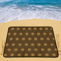 Hex Brown & Tan Portable & Foldable Beach Mat 60"x 78"