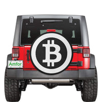 Bitcoin Logo Spare Tire Cover (Medium)(16")