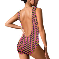 Hex Small Black Women's Low Back One Piece Swimsuit