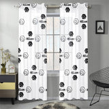 Hex Dot Com Gauze Curtain 28"x84" (Two Pieces)