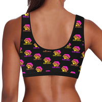 Hex Color Dot Com Black Women's All Over Print Sports Bra