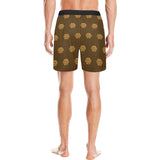 Hex Brown & Tan Men's Mid-Length Pajama Shorts