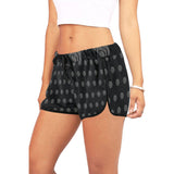 Hex Black & Grey Women's All Over Print Casual Shorts