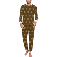 Hex Brown & Tan Men's All Over Print Pajama Set