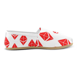 Ethereums Red Casual Canvas Women's Shoes - Crypto Wearz