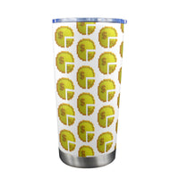 Time 3D 2 WHT Custom Tumbler with Transparent Lid (20oz)