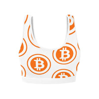 Bitcoin Orange Women's All Over Print Sports Bra