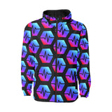 Pulse Black Men's All Over Print Quilted Windbreaker