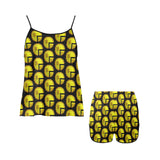 Time 3D 2 BLK Women's Spaghetti Strap Cami Short Pajama Set