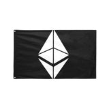 Ethereum Black Flag (59" x 35") - Crypto Wearz
