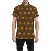 Hex Brown & Tan Men's All Over Print Shirt