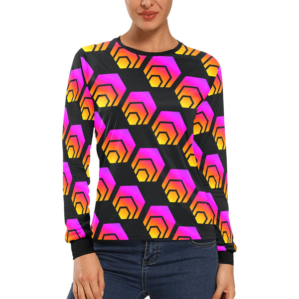 Hex Black Women's Long Sleeve T-shirt