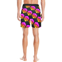 Hex Black Men's Mid-Length Pajama Shorts