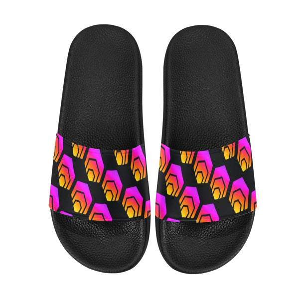 Hex Black Men's Slide Sandals - Crypto Wearz