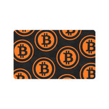 Bitcoin Black & Orange Doormat 30"x18" (Rubber)