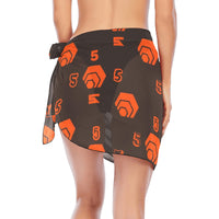 5555 Orange Women's Beach Sarong Wrap