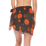 5555 Orange Women's Beach Sarong Wrap