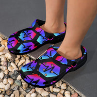 Pulse Black Custom Print Adults Clogs