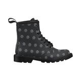 Hex Black & Grey Men's PU Leather Martens Boots